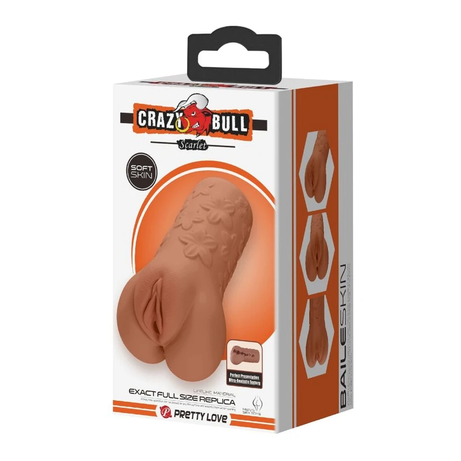 CRAZY BULL - VAGINA E ANO SCARLATTO DESIGN CON FIORI CARNE
